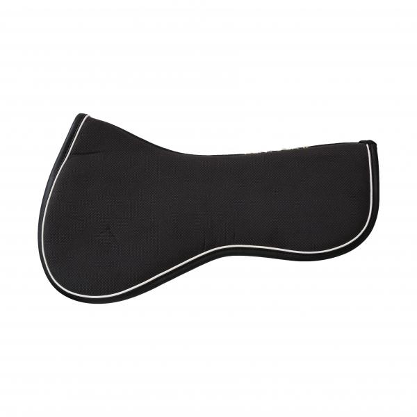 Anatomisches Sattel Pad Absorb Sattelpad Rückenpad, Schwarz, Produkt allein auf weißem Hintergrund.