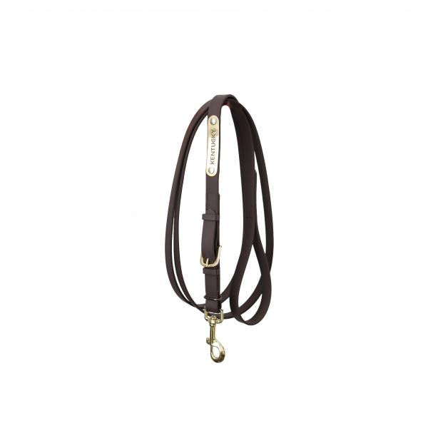 Kentucky Horsewear Führstrick Vorführstrick robust & flexibel, Dunkelbraun, Produkt allein auf weißem Hintergrund.