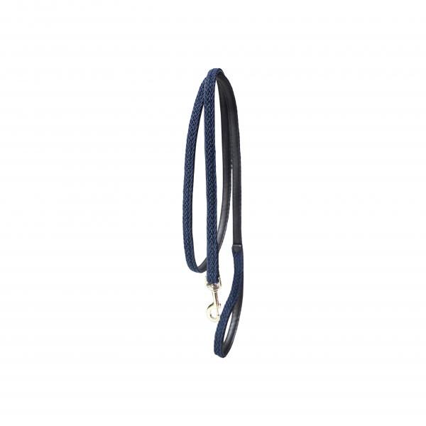 Geflochtene Nylon Führleine 2 m, Navy, Produkt allein auf weißem Hintergrund.