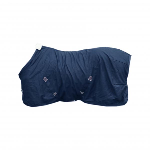 Abschwitzdecke Cotton Sheet Turnierdecke Transportdecke, Navy, Produkt allein auf weißem Hintergrund.