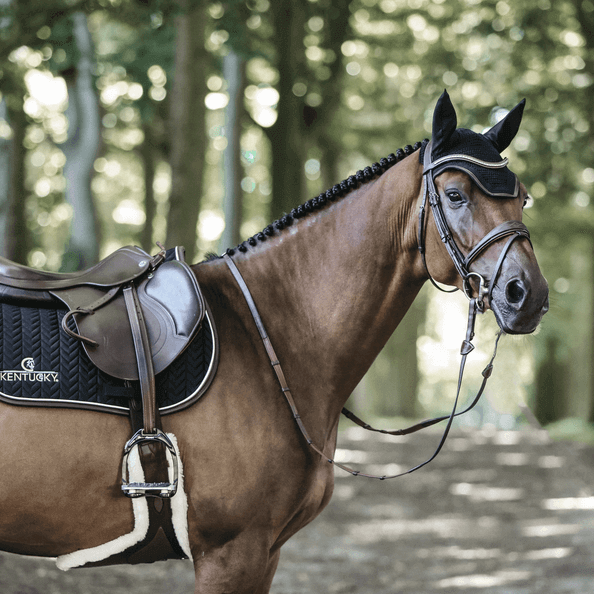 Springschabracke Leather Fishbone Sattelunterlage