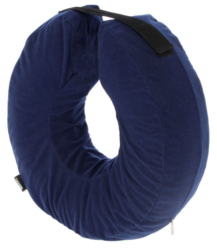 KERBL Hundehalskrause aufblasbar Hundeschutzkragen, Blau, Produkt allein auf weißem Hintergrund.