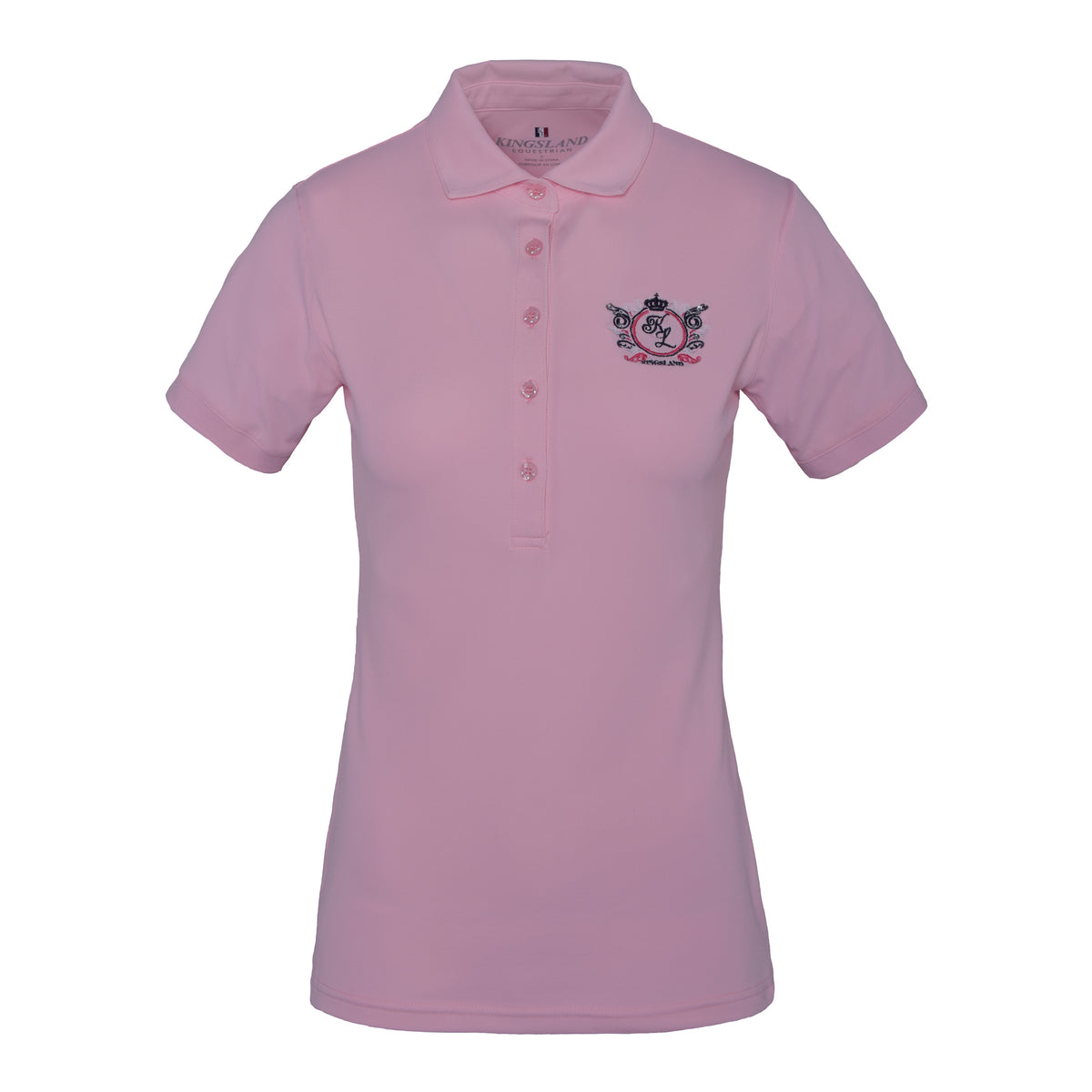 Kingsland Damen Piqué-Poloshirt Trayas, Pink Rose Shadow, Produkt allein auf weißem Hintergrund.