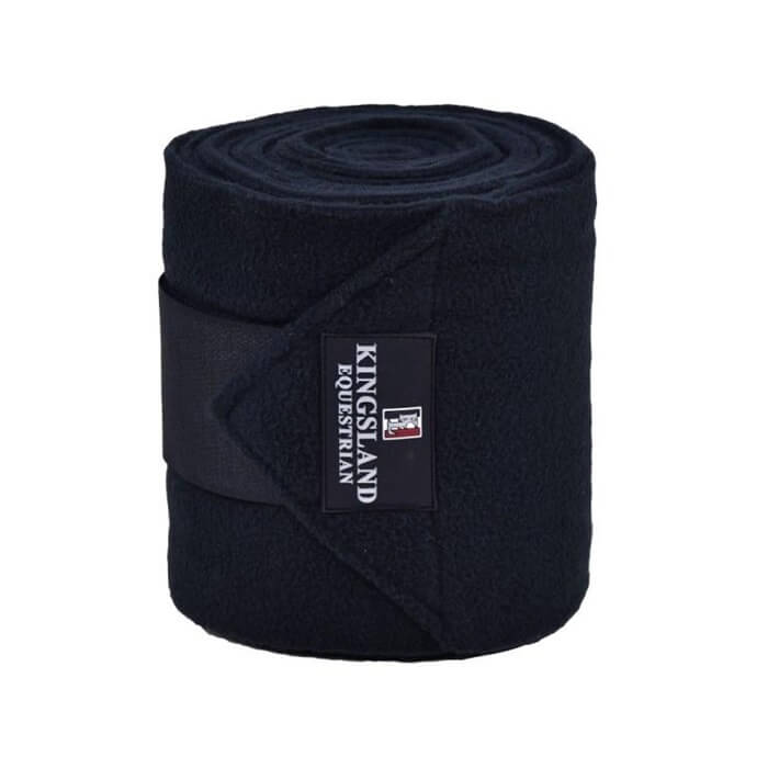 Kingsland Bandagen Classic 2er-Set Fleecebandagen, Navy, Produkt allein auf weißem Hintergrund.
