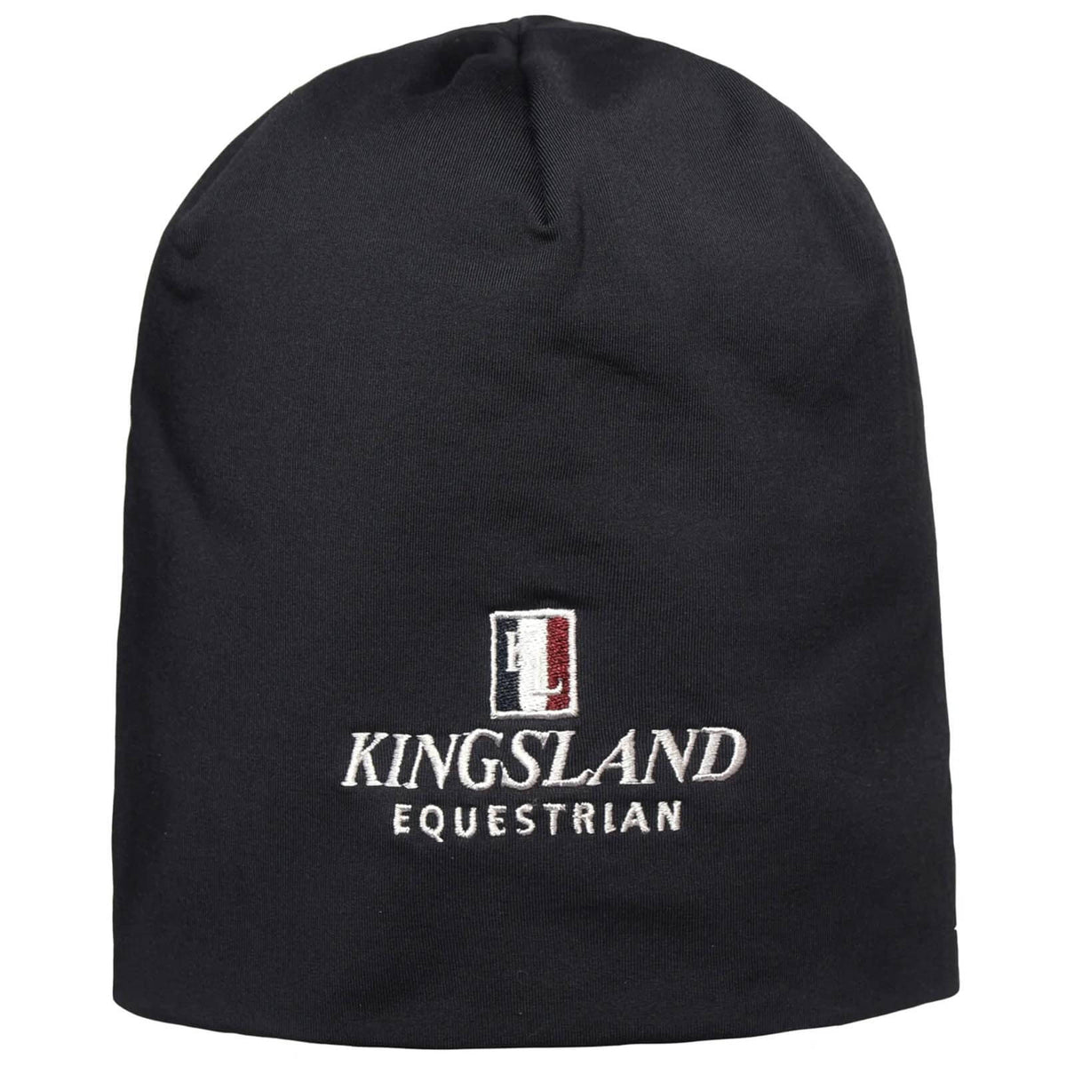 Kingsland Mütze Classic Unisex Fleece Beanie Navy, Produkt allein mit Logo auf weißem Hintergrund.