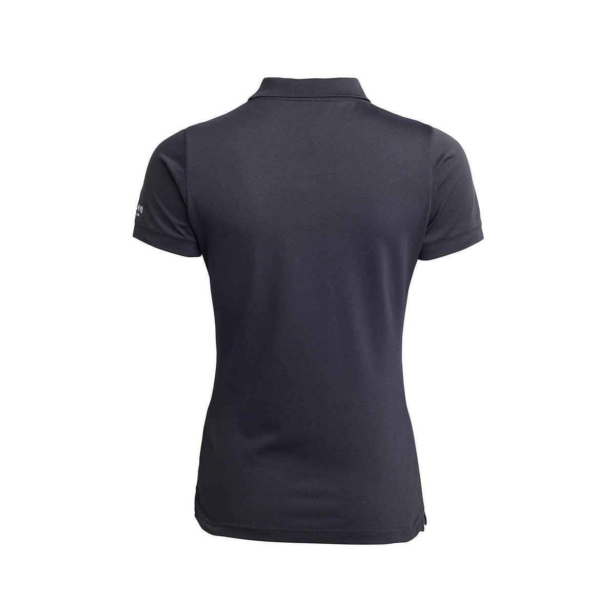Poloshirt Piqué Classic Damen Reitshirt, Schwarz, Rückansicht des Produkts allein.