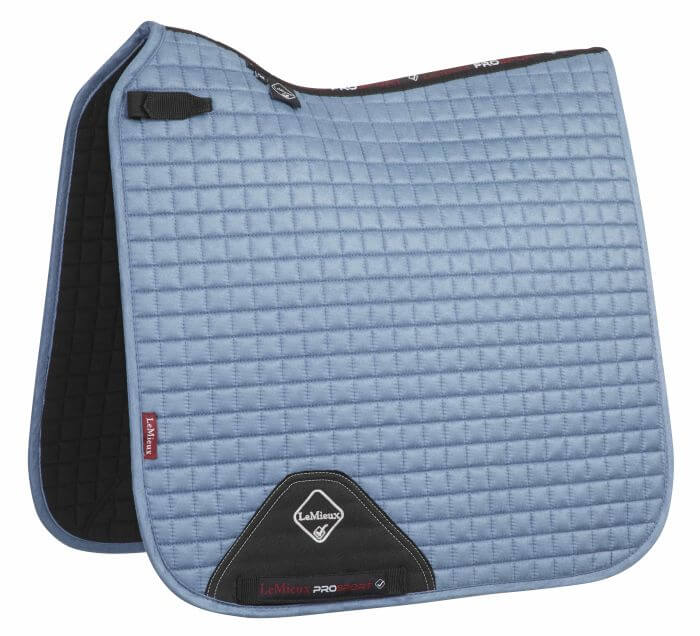 Schabracke LM Luxury Dressage Square Classic Dressurschabracke - Ice Blue / L/Warmblut