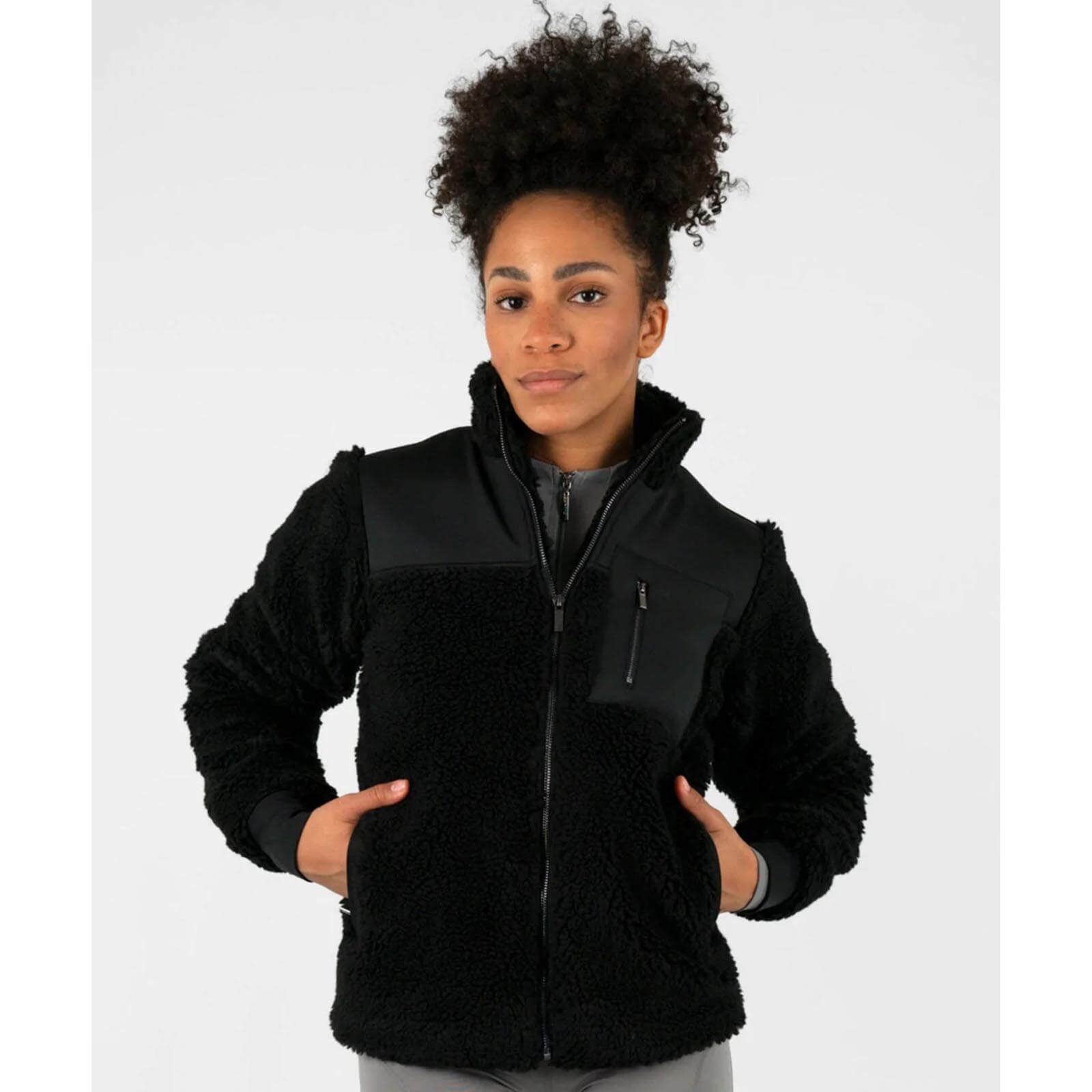 Jacke Damen Sherpa Teddyjacke