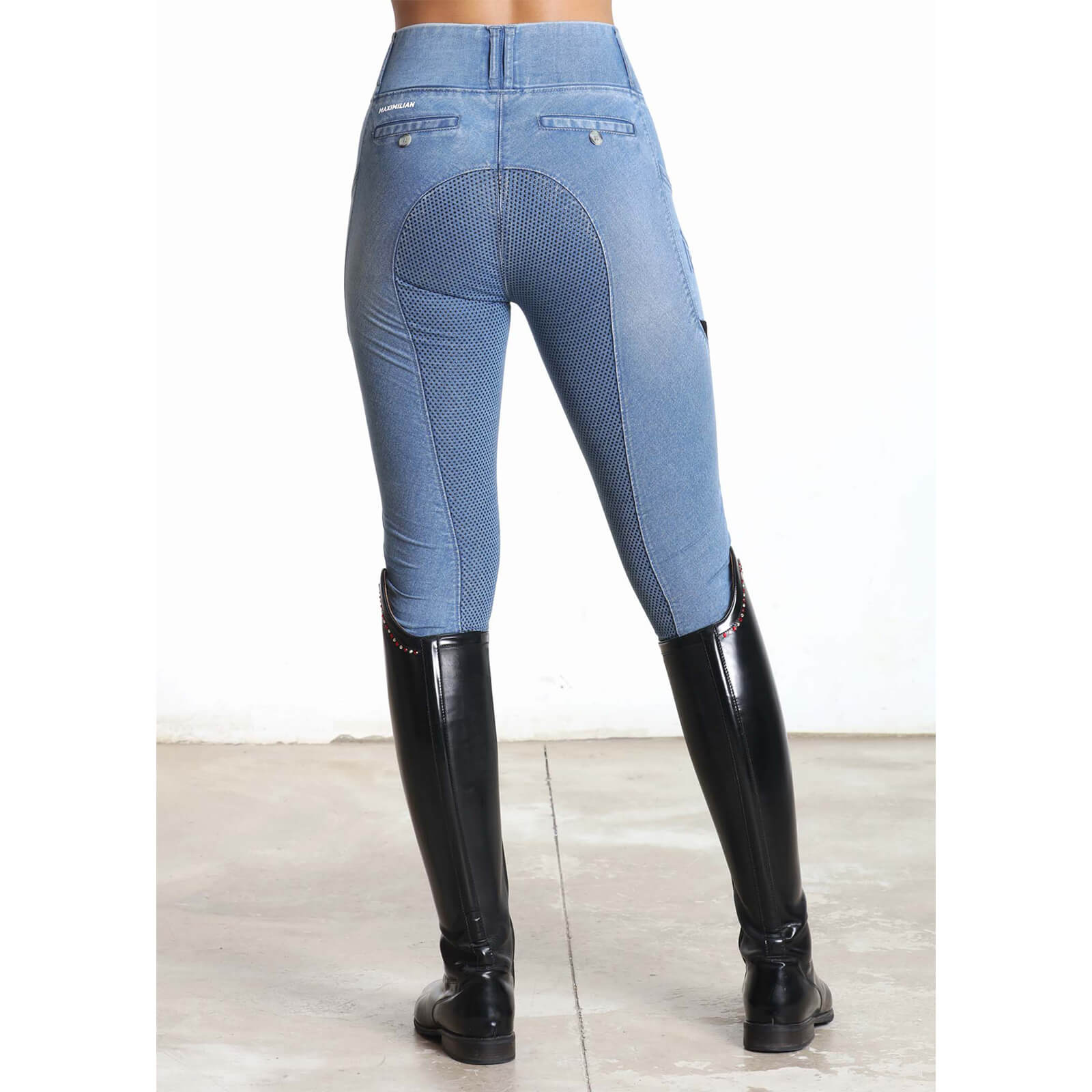 Reitleggings Damen Full-Grip Denim Riding Leggings