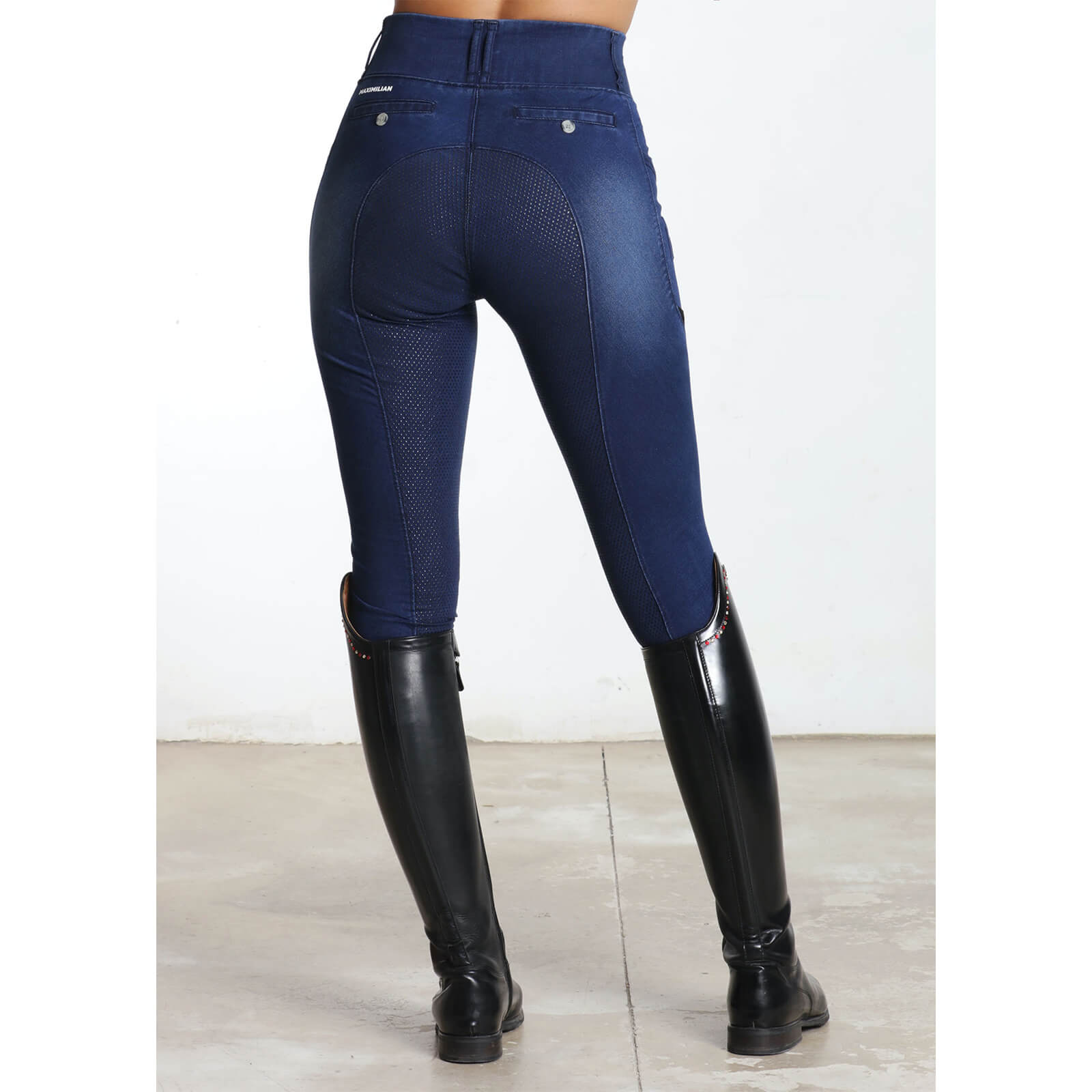 Reitleggings Damen Full-Grip Denim Riding Leggings