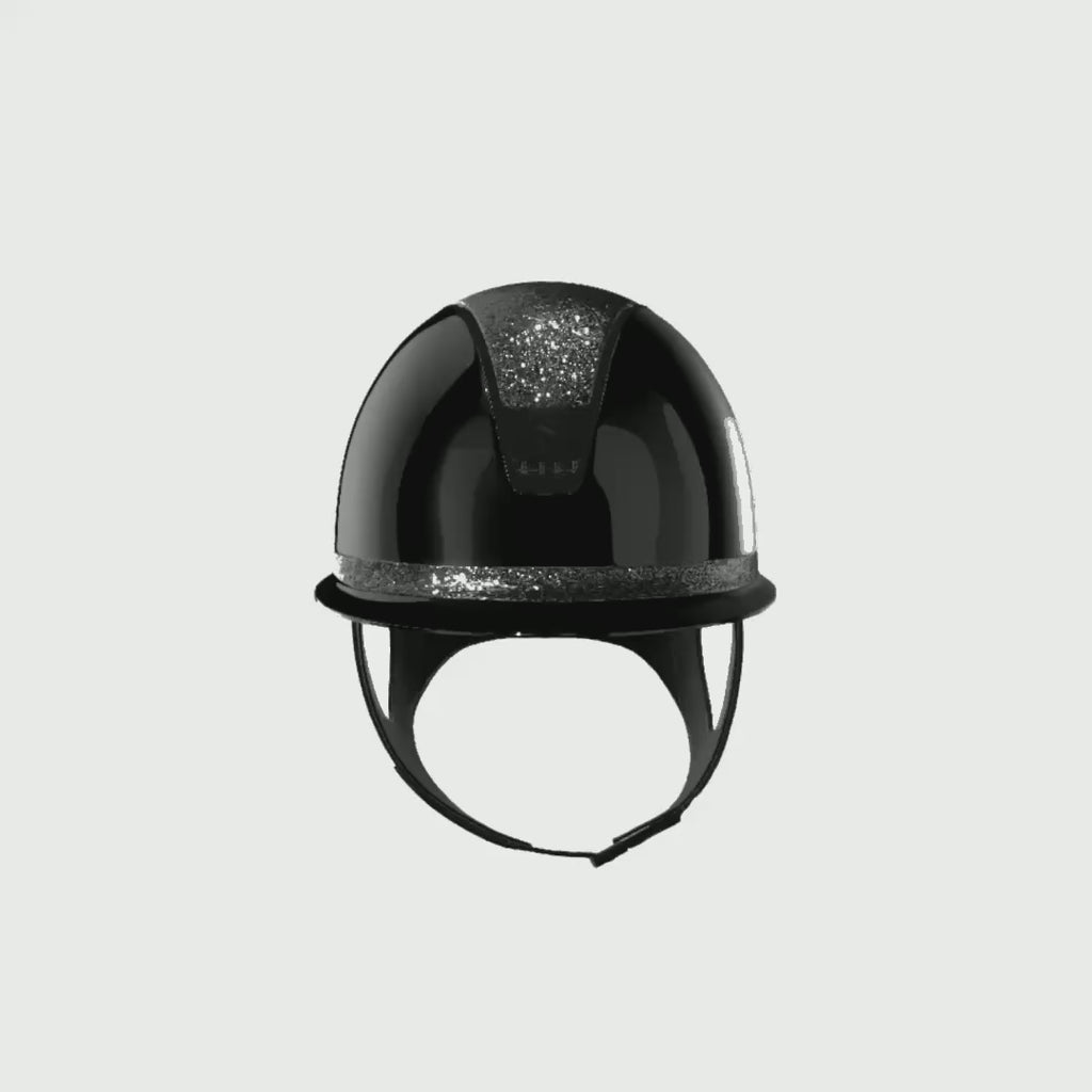 Reithelm Miss Shield 2.0 Black SG Top + Frontal Band Ultra Fine Rocks Trim + Blason Matt Black - 360°-Video (1:1)