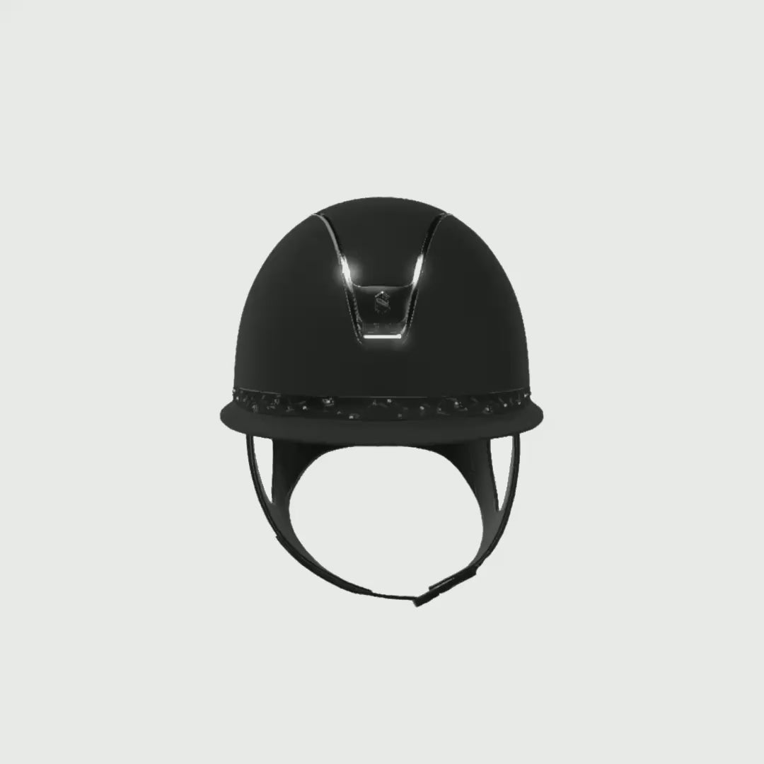 Reithelm Miss Shield Shadowmatt 2.0 Black Flower Swarovski Black - 360°-Video (1:1)