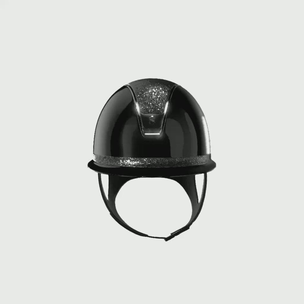 Reithelm Miss Shield 2.0 Black SG Top SG Frontal Band Ultra Fine Rocks Trim + Blason Black Chrome - 360°-Video (1:1)