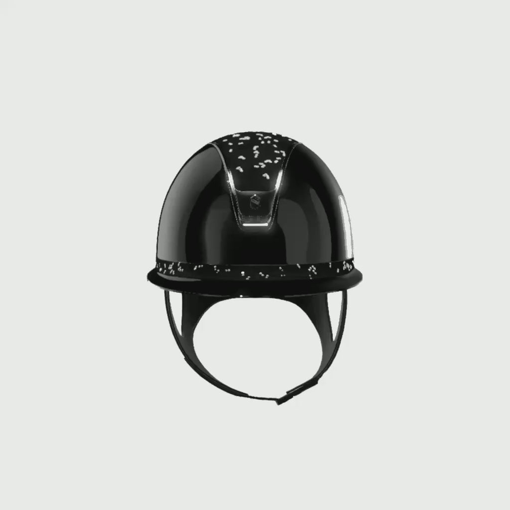 Reithelm Miss Shield 2.0 Black SG Top Crystal Leaf Frontal Band Crystal Leaf Trim Chrome Blason Chro - 360°-Video (1:1)
