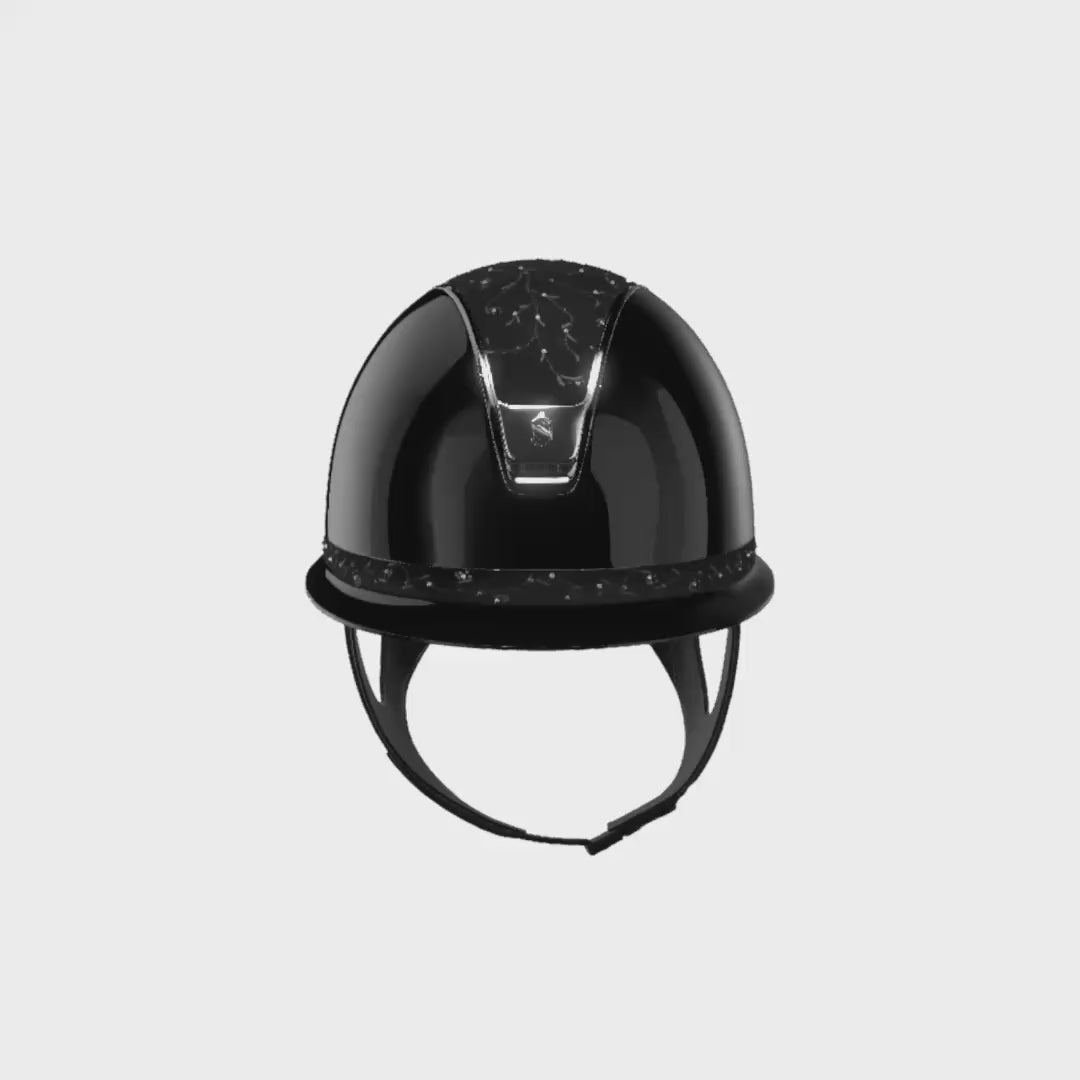 Reithelm Miss Shield 2.0 SG Black Top + FB Floral Trim + Blason Chrome Silver - 360°-Video (1:1)