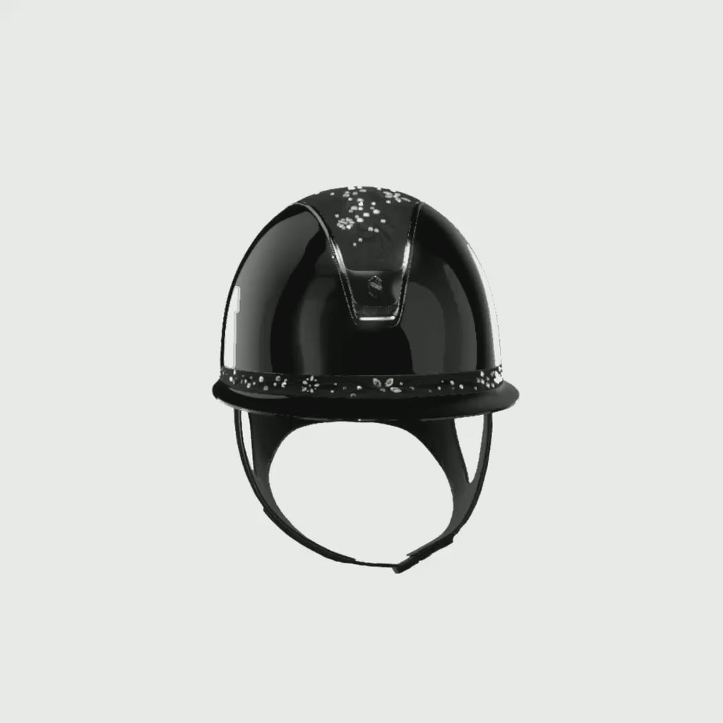 Reithelm Miss Shield 2.0 SG/ Top SG/Chrome Black/Chrome Black/ Flower Jewelry Black - 360°-Video (1:1)