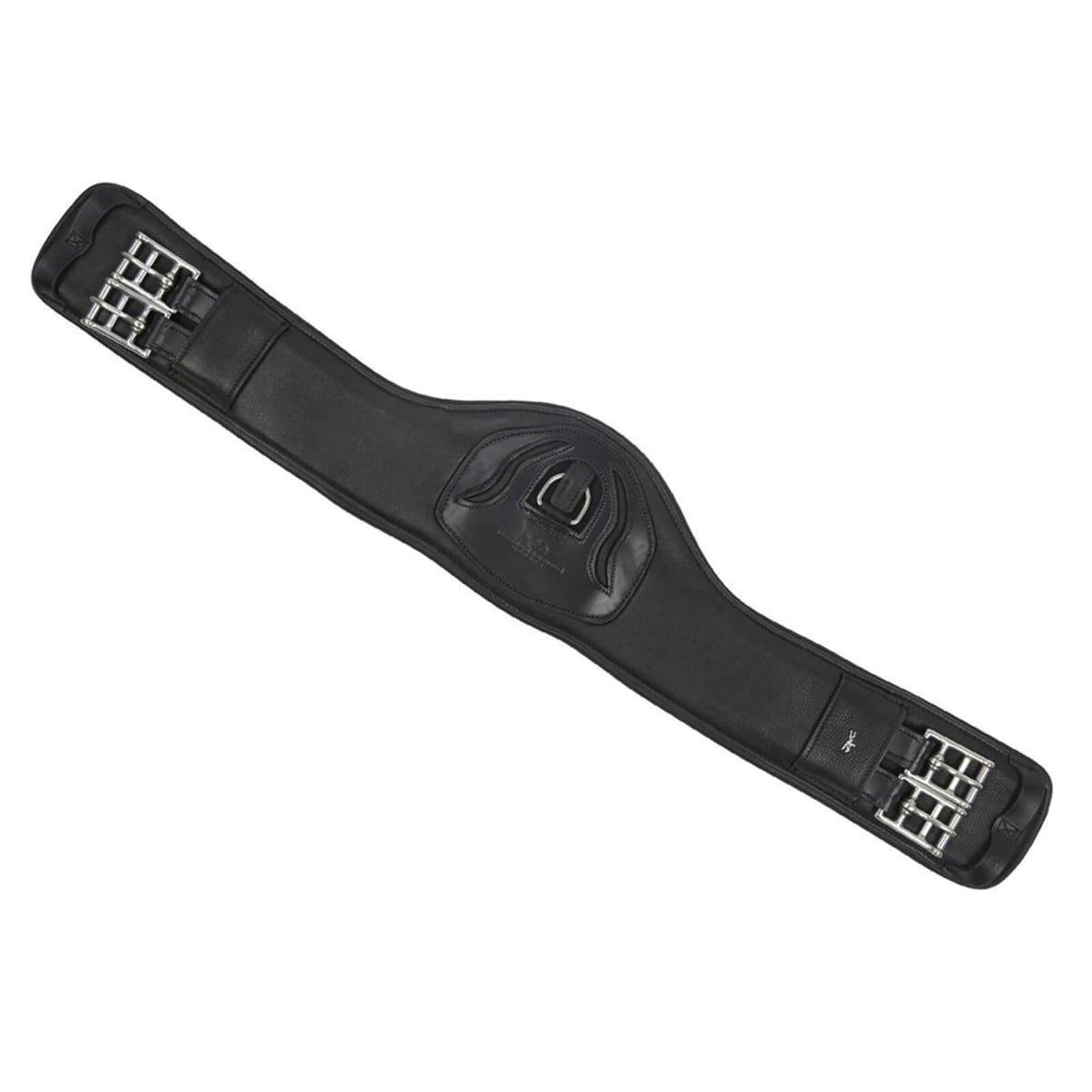 Schockemöhle Sports Sattelgurt Pittsburgh, Black/Silver, Produkt allein auf weißem Hintergrund.