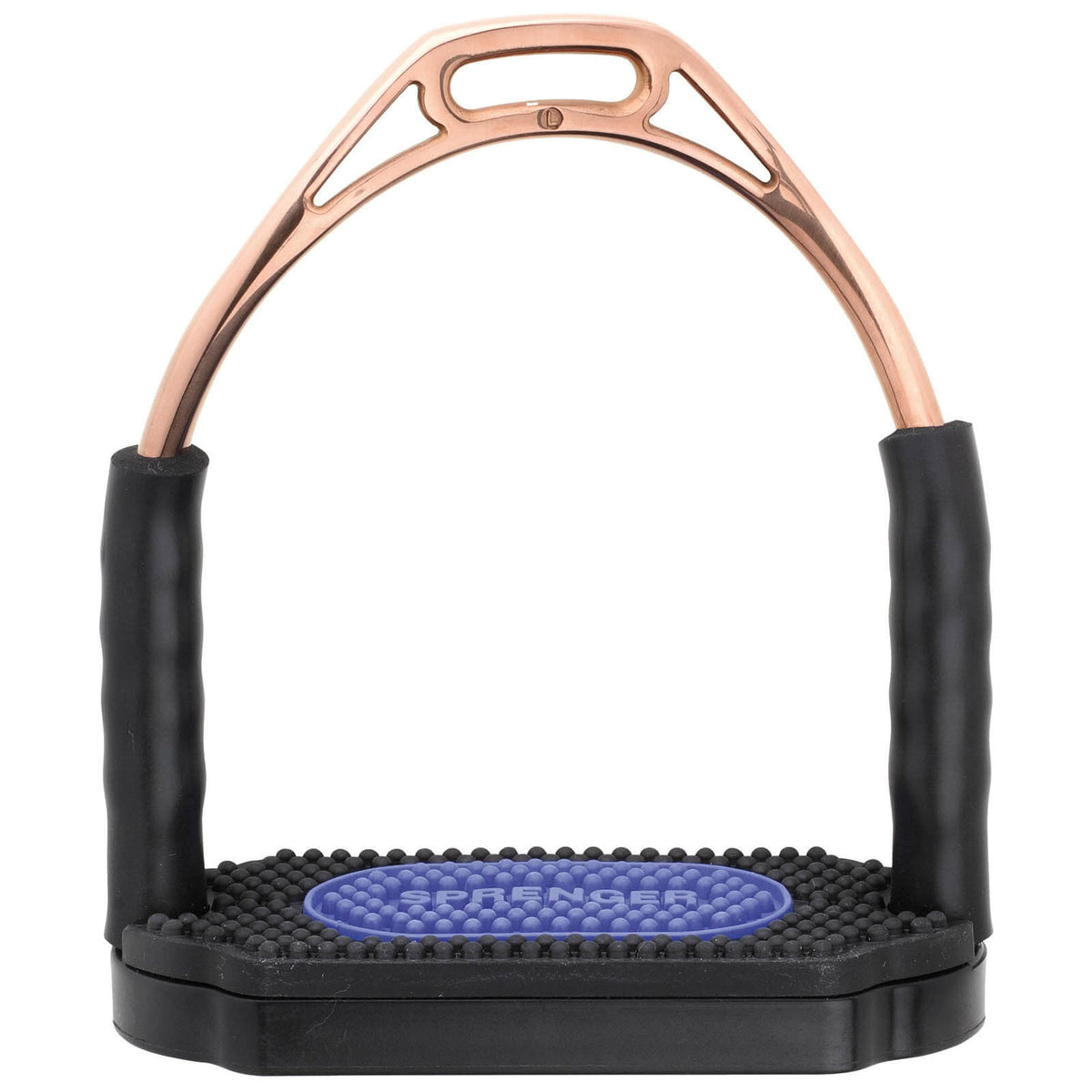 Bow Balance Steigbügel Bronze, Produkt allein auf weißem Hintergrund.