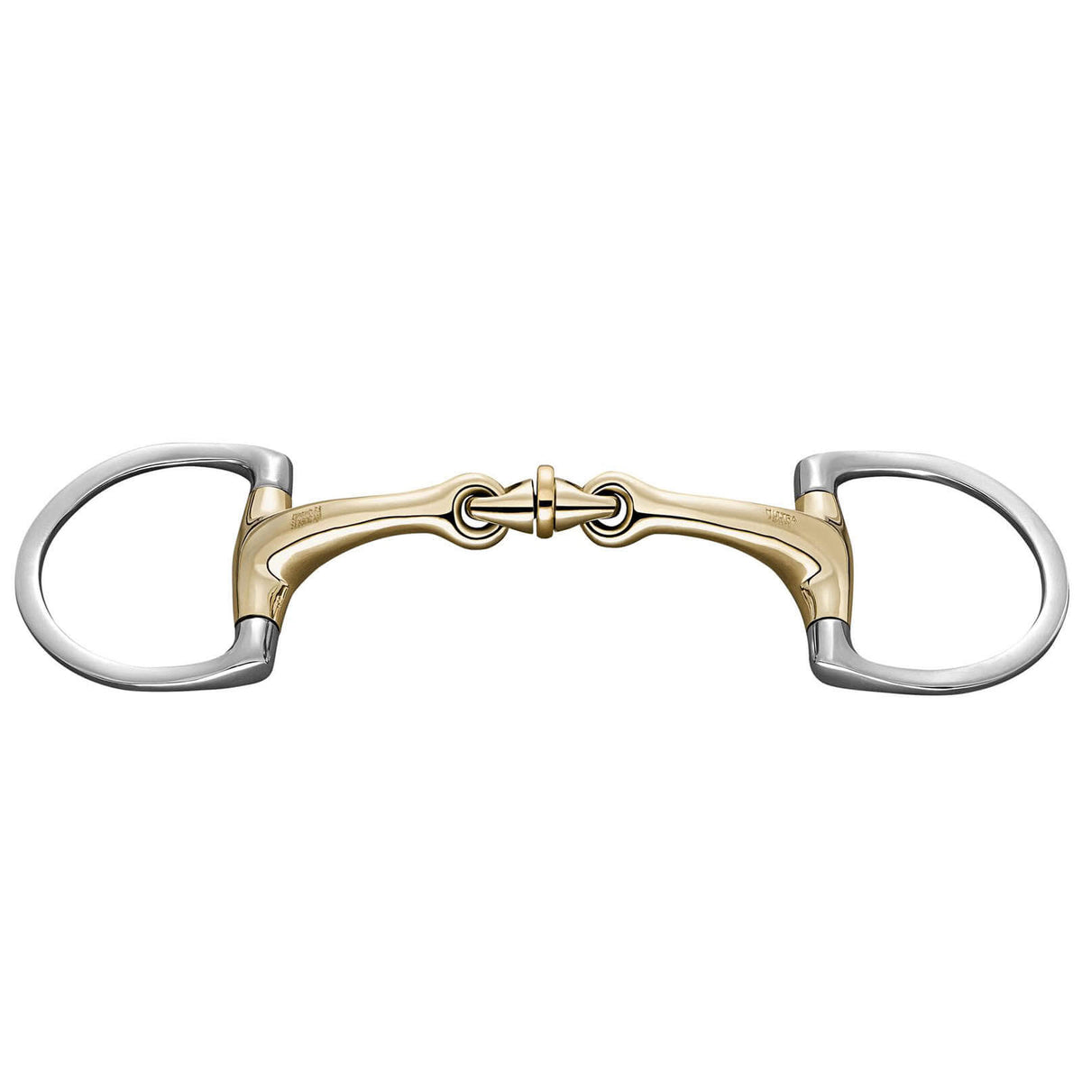D-Ring Gebiss Doppelt Gebrochen Dynamic RS WH Ultra 16 mm SENSOGAN® Rollengebiss, Produkt allein auf weißem Hintergrund.