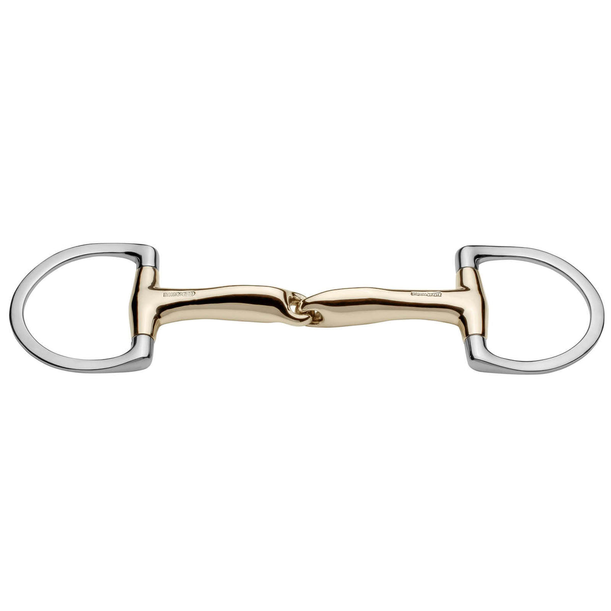 Sprenger D-Ring Trense Einfach Gebrochen Novocontact 16 mm SENSOGAN® Gebiss, Produkt allein auf weißem Hintergrund.