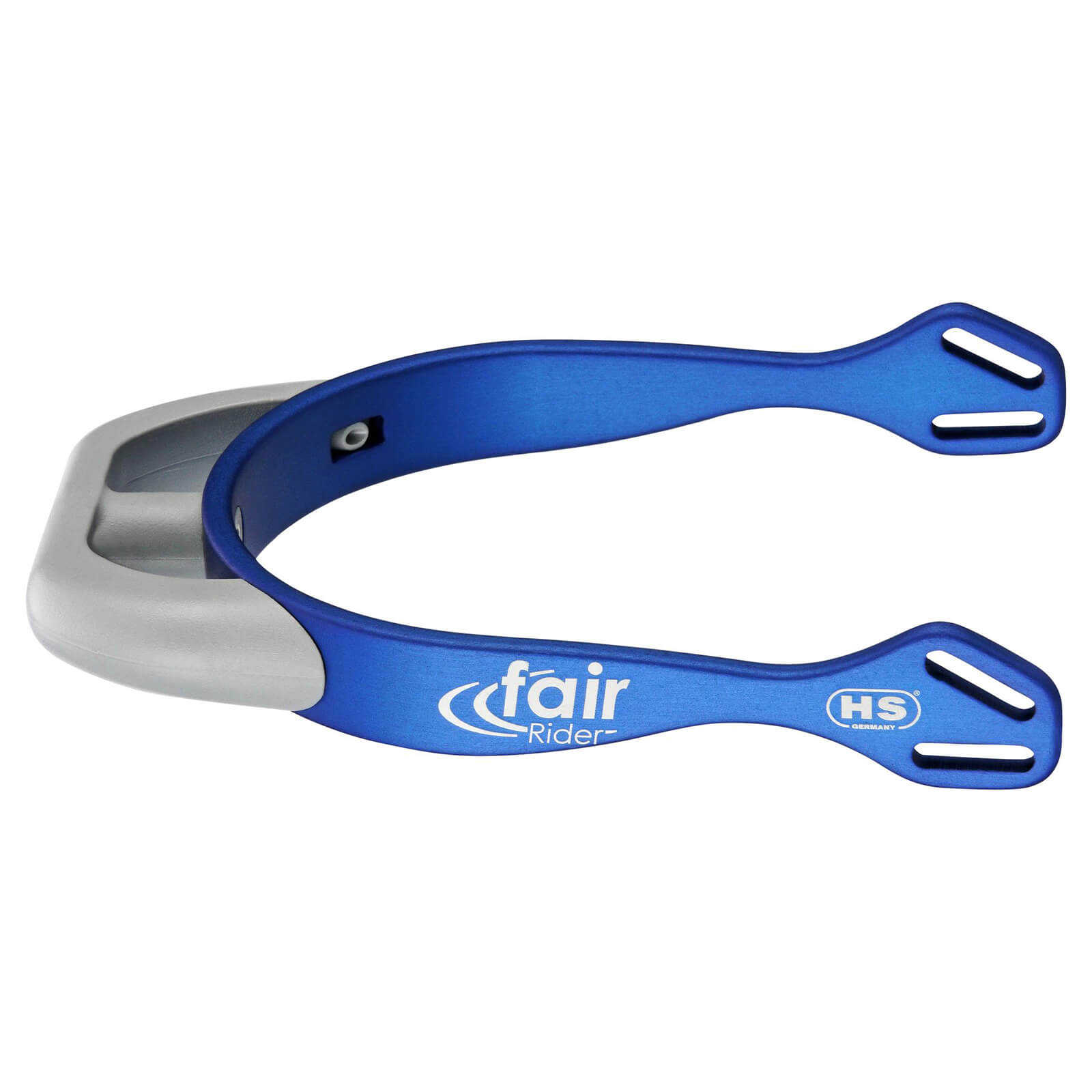 Sporen FairRider 20mm Silber Rund Abgeflacht - Blau