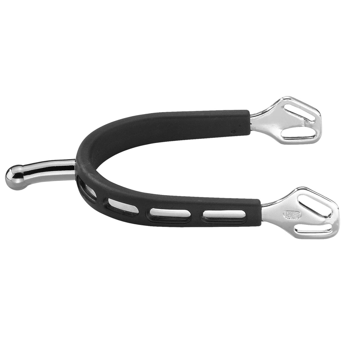 Sporen Ultra Fit Extra Grip 30 MM KUGEL, Schwarz, Produkt allein auf weißem Hintergrund.