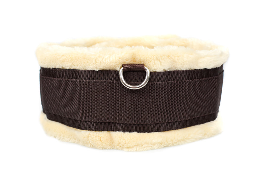 Fleece- Sattelgurt Lang mit Klettpolster