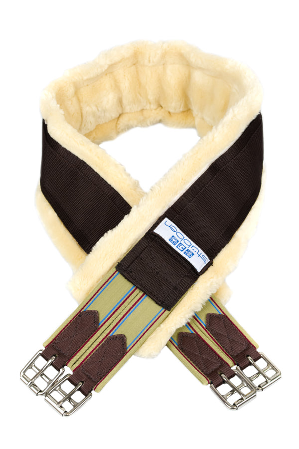 Fleece- Sattelgurt Lang mit Klettpolster
