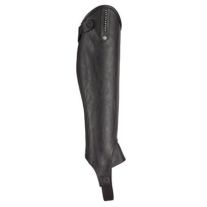 Chaps Soft Chap Comfort Glitter Lederchaps Reitchaps, schwarz, Produkt allein auf weißem Hintergrund.