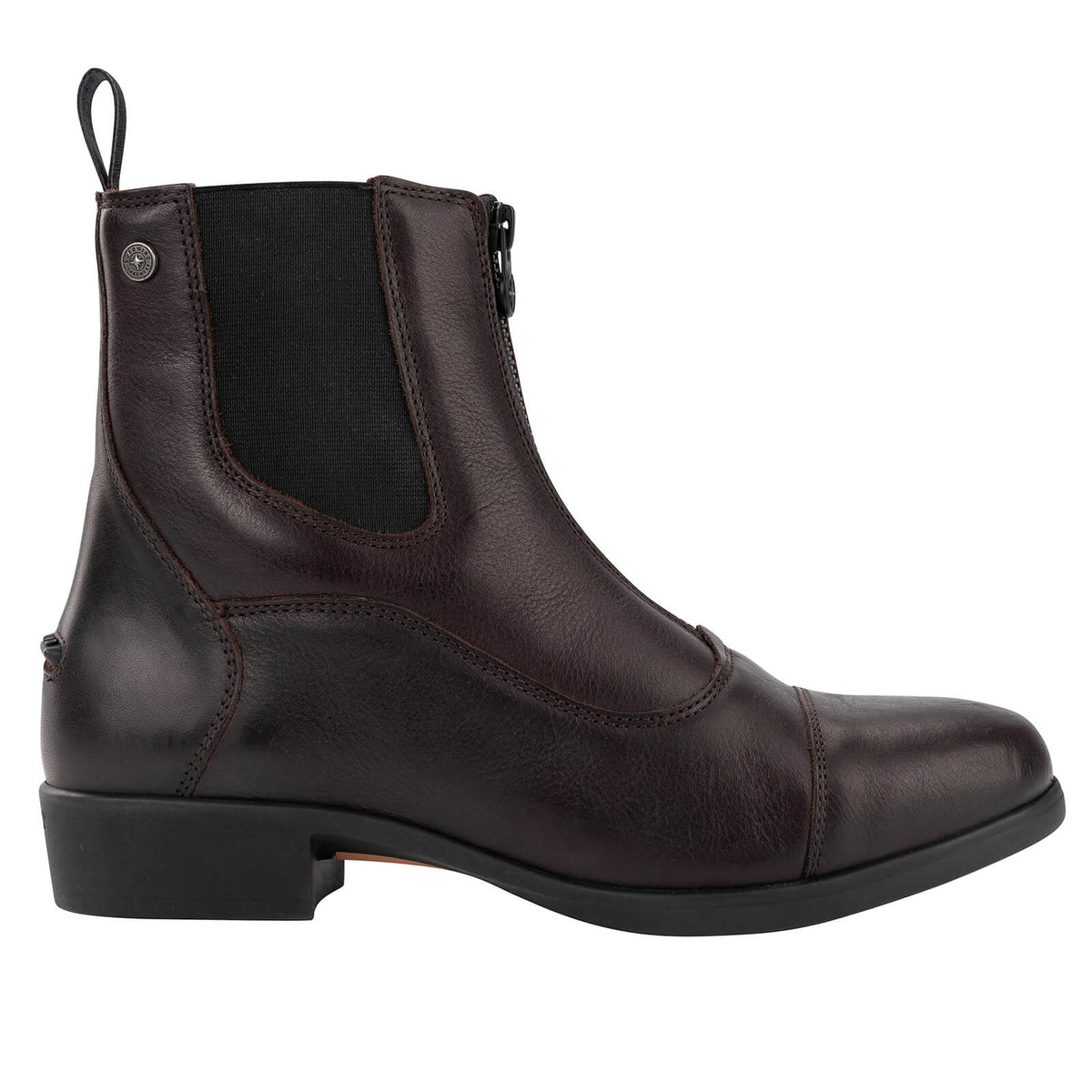 Suedwind Equestrian Stiefelette Advanced II FZ Soft, Dunkelbraun, Produkt allein auf weißem Hintergrund.