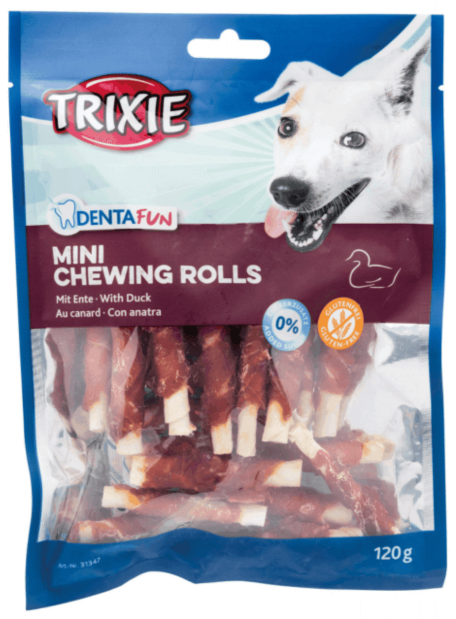 Hundesnack Denta Fun Mini-Kaurolle Ente Hundeleckerlis