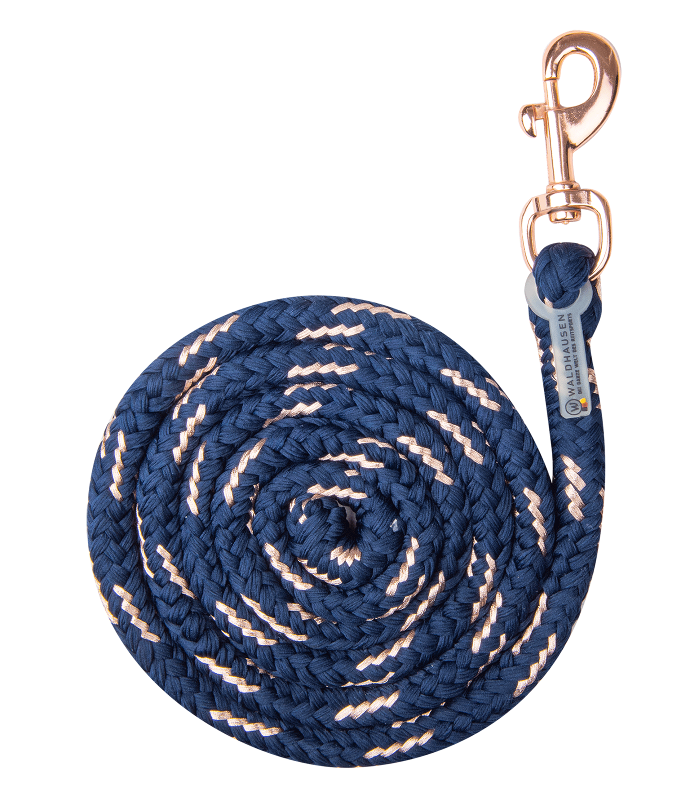 Anbindestrick Lurex Rosé Karabinerhaken