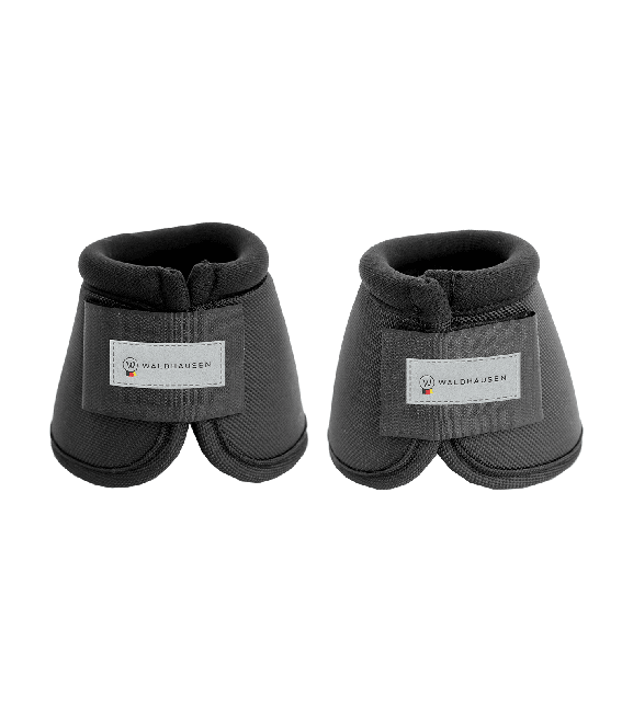 Waldhausen Hufglocken Professional, Schwarz, Produkt allein auf schwarzem Hintergrund.