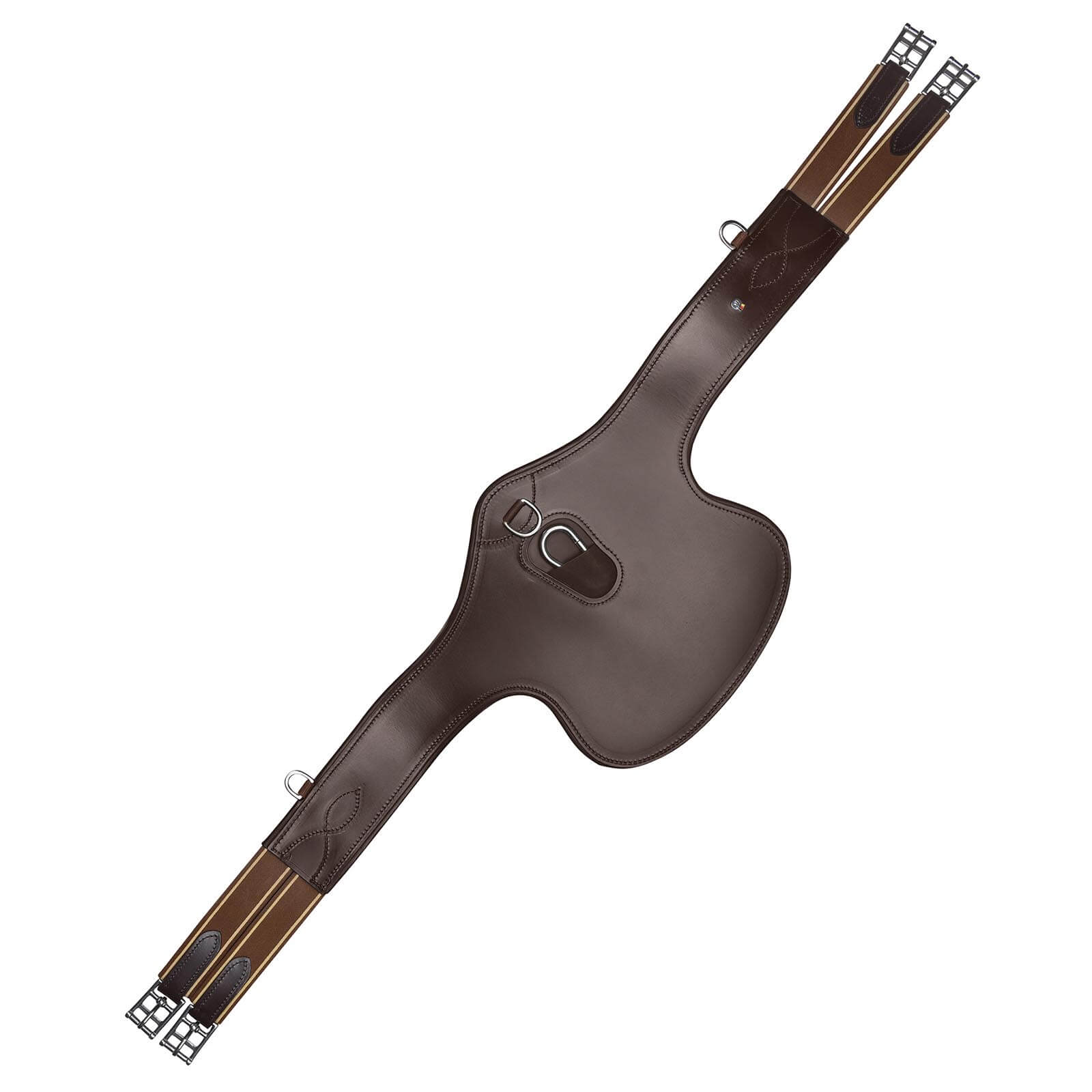 Ledersattelgurt mit Bauchlatz