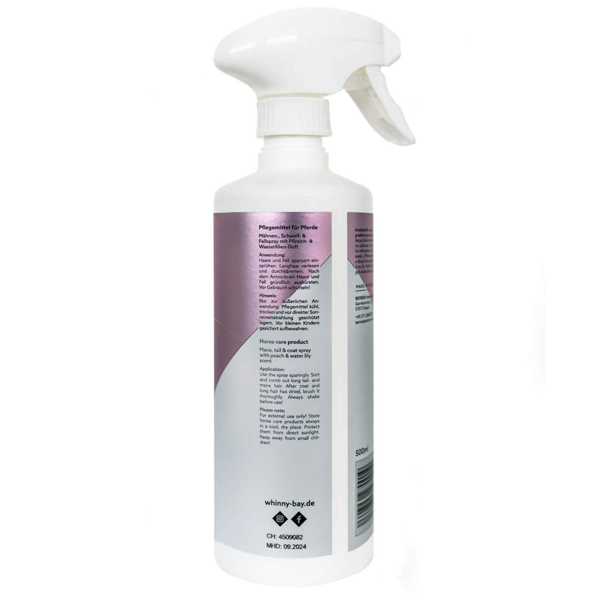 Mähnenspray Schicke Mähne Peach & Water Lily Glanzspray Schweifspray