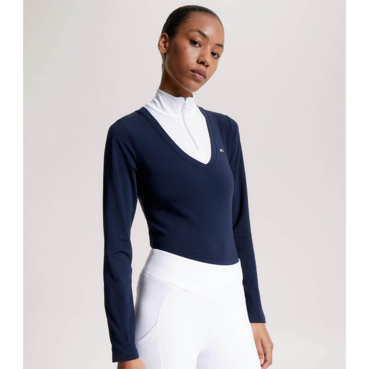 Tommy Hilfiger Equestrian Shirt Damen 2-in-1 Thermo Competition HW 2023 Turniershirt Tommy Hilfiger Equestrian Shirt Damen 2-in-1 Thermo Competition HW 2023 Turniershirt