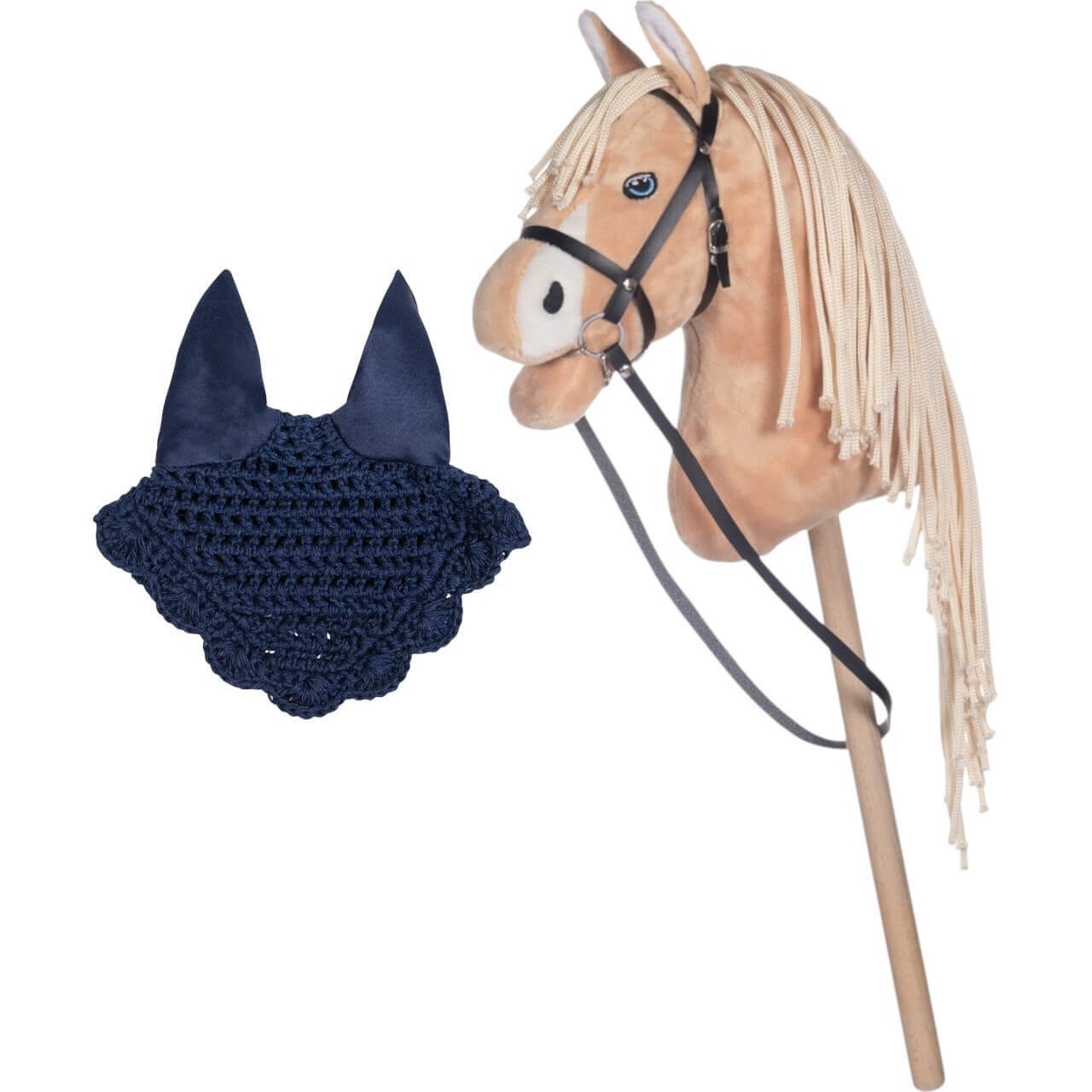 HKM Kids Hobby Horse Starterset- Steckenpferd Hellbraun mit Trense und Fliegenmütze HKM Kids Hobby Horse Starterset- Steckenpferd Hellbraun mit Trense und Fliegenmütze