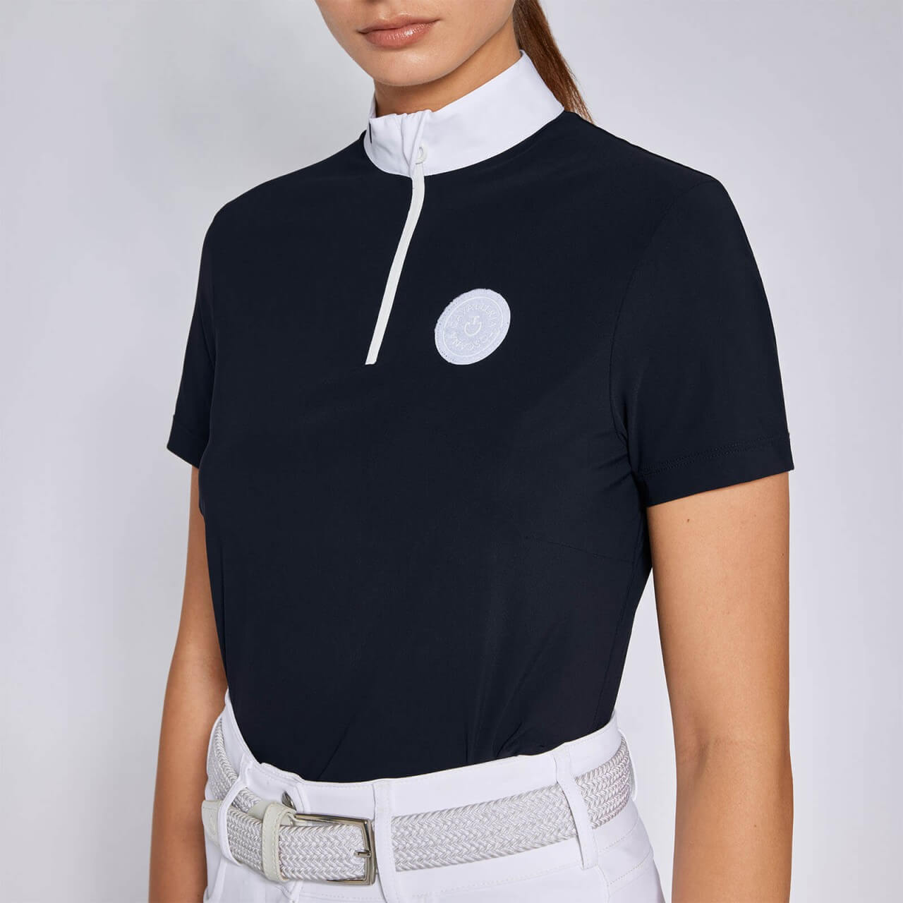 Cavalleria Toscana Turniershirt Damen CT Jersey S/S Zip Competition Polo FS 2024 Kurzarm Cavalleria Toscana Turniershirt Damen CT Jersey S/S Zip Competition Polo FS 2024 Kurzarm