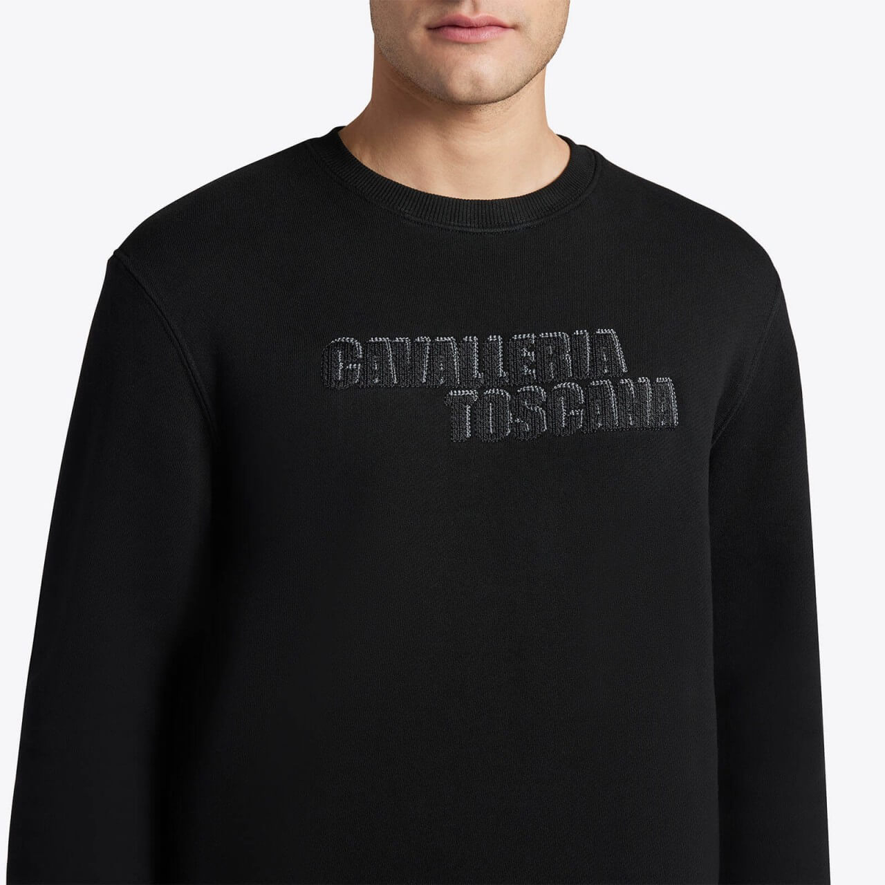 Cavalleria Toscana Pullover Herren Cotton Crew Neck Sweatshirt HW 2024 Cavalleria Toscana Pullover Herren Cotton Crew Neck Sweatshirt HW 2024