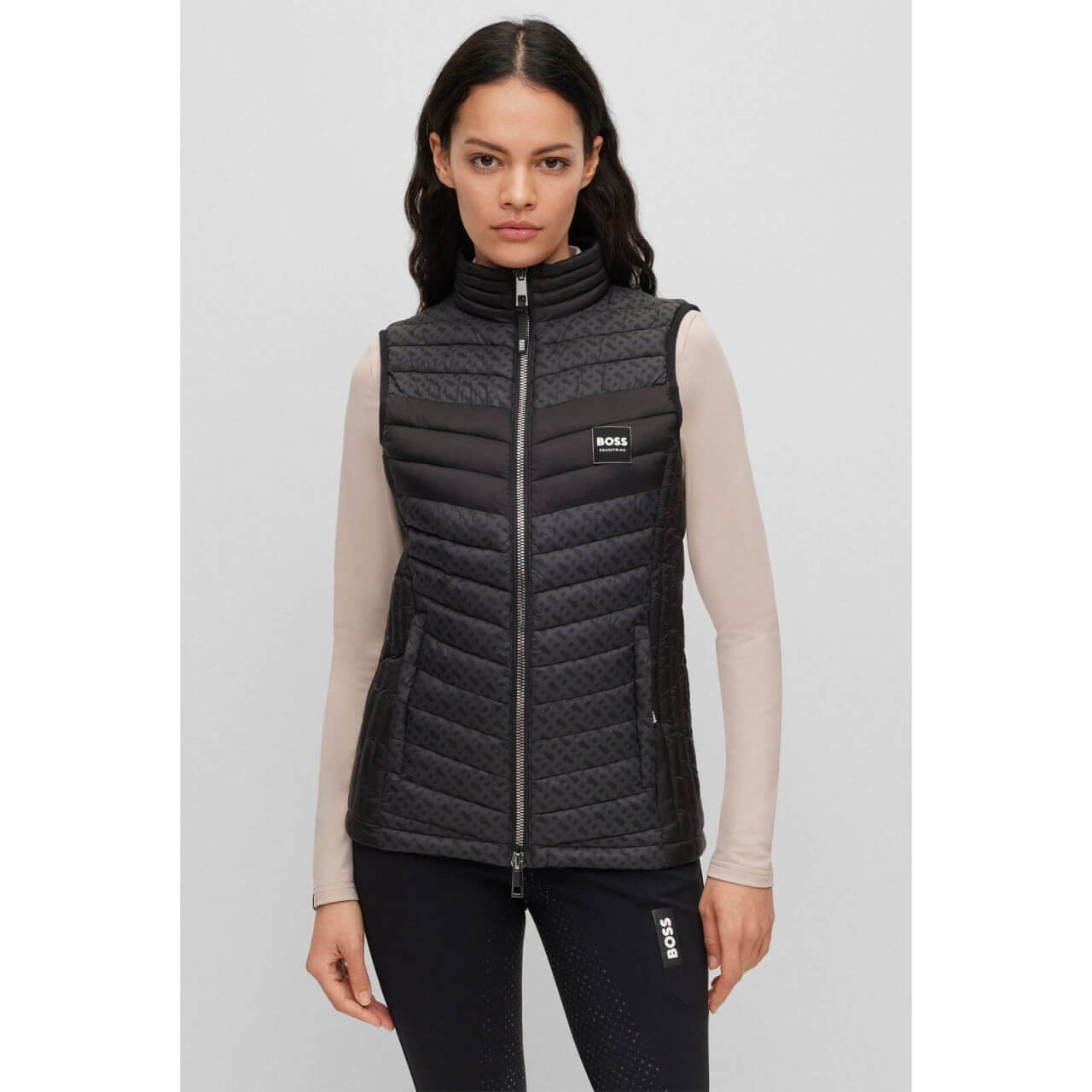 Boss Equestrian Weste Damen Bea Monogram HW 2023 Steppweste Damenweste Boss Equestrian Weste Damen Bea Monogram HW 2023 Steppweste Damenweste