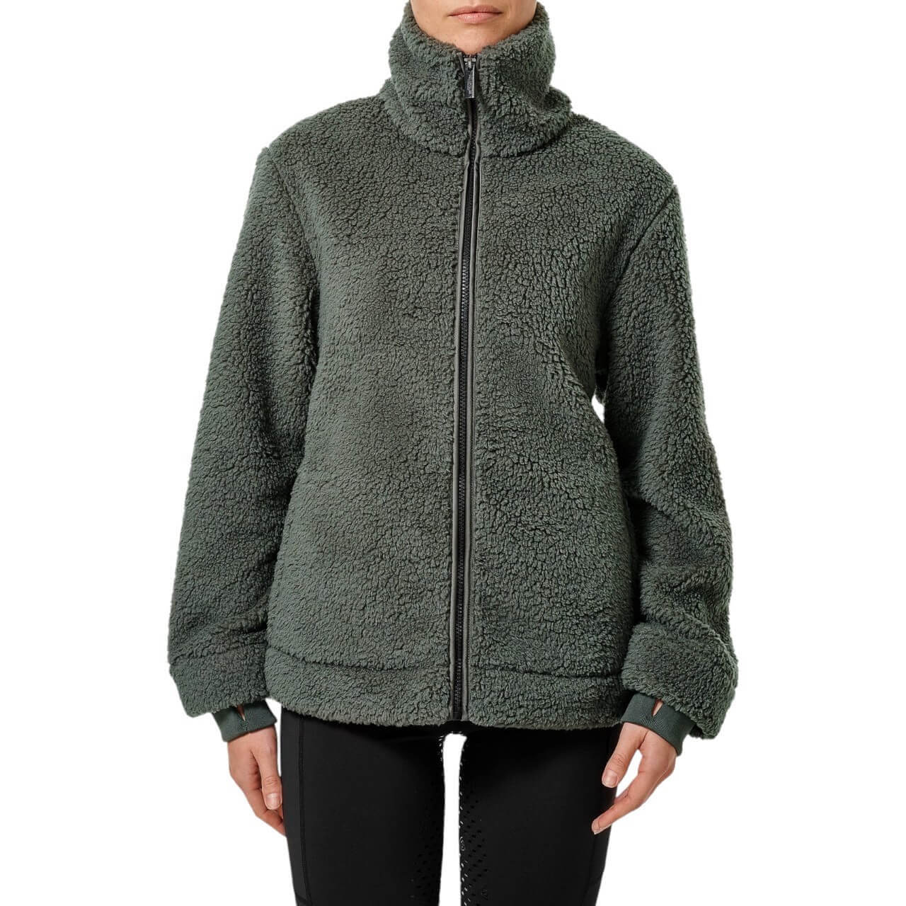 Equestrian Stockholm Fleecejacke Damen Teddy Avenue Green Jacke Equestrian Stockholm Fleecejacke Damen Teddy Avenue Green Jacke