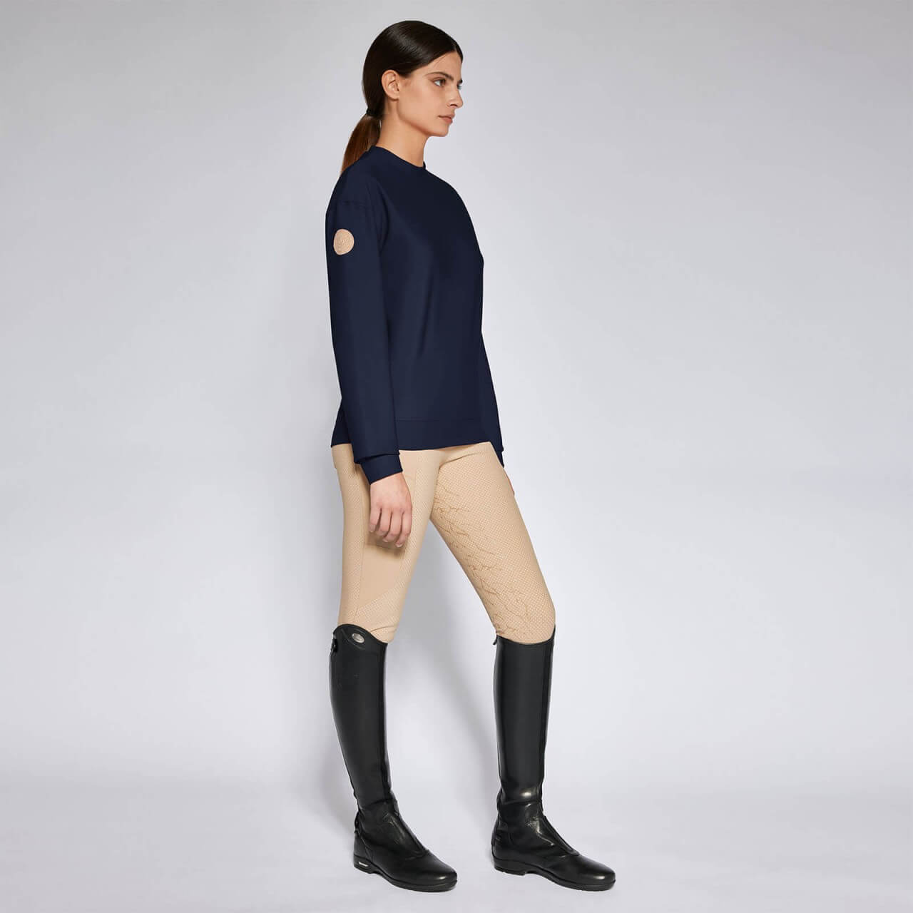 Cavalleria Toscana Pullover Damen CT Diagonal Weave Crew Neck FS 2024 Cavalleria Toscana Pullover Damen CT Diagonal Weave Crew Neck FS 2024