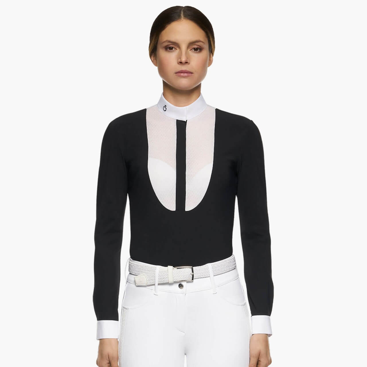 Cavalleria Toscana Turniershirt Damen Lacey Drop Bib L/S Competition HW 2022 Langarm Cavalleria Toscana Turniershirt Damen Lacey Drop Bib L/S Competition HW 2022 Langarm