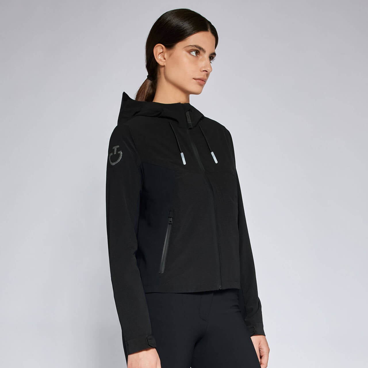 Cavalleria Toscana Jacke Damen Revo Nylon Mesh Hoodes Wind + Water Resistant Jacket FS 2024 Regenjacke Cavalleria Toscana Jacke Damen Revo Nylon Mesh Hoodes Wind + Water Resistant Jacket FS 2024 Regenjacke