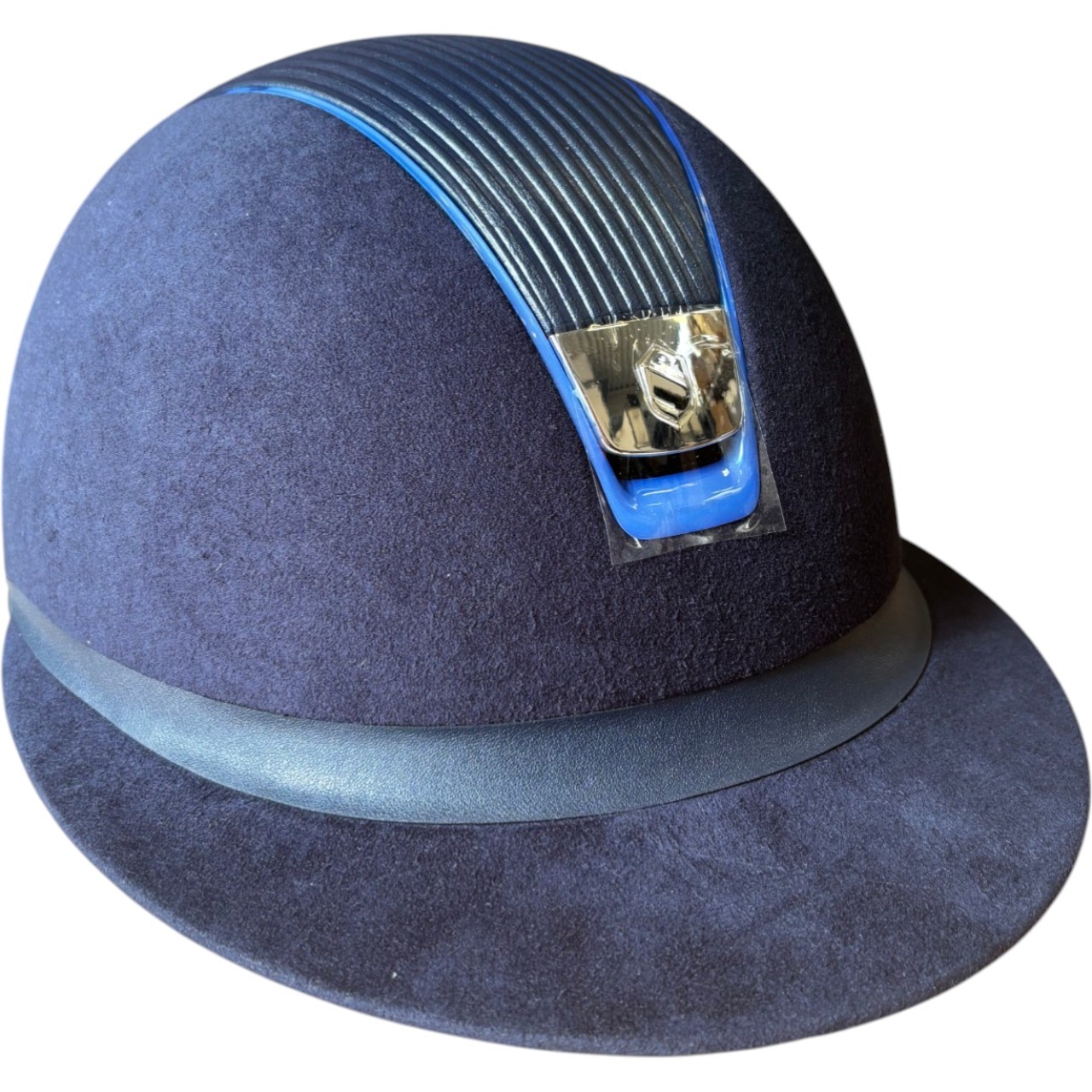 Samshield Samshield Miss Shield Premium Blau Top Leather Blue Frontal Band Cuir Blue Trim Chrome Silver Bl Samshield Samshield Miss Shield Premium Blau Top Leather Blue Frontal Band Cuir Blue Trim Chrome Silver Bl