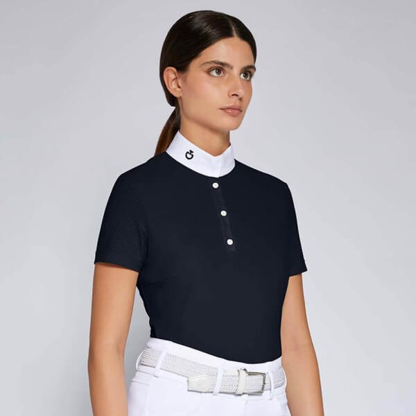 Turniershirt Damen CT Perforated Jersey S/S Button Competition Polo FS 2024 Kurzarm Turniershirt Damen CT Perforated Jersey S/S Button Competition Polo FS 2024 Kurzarm