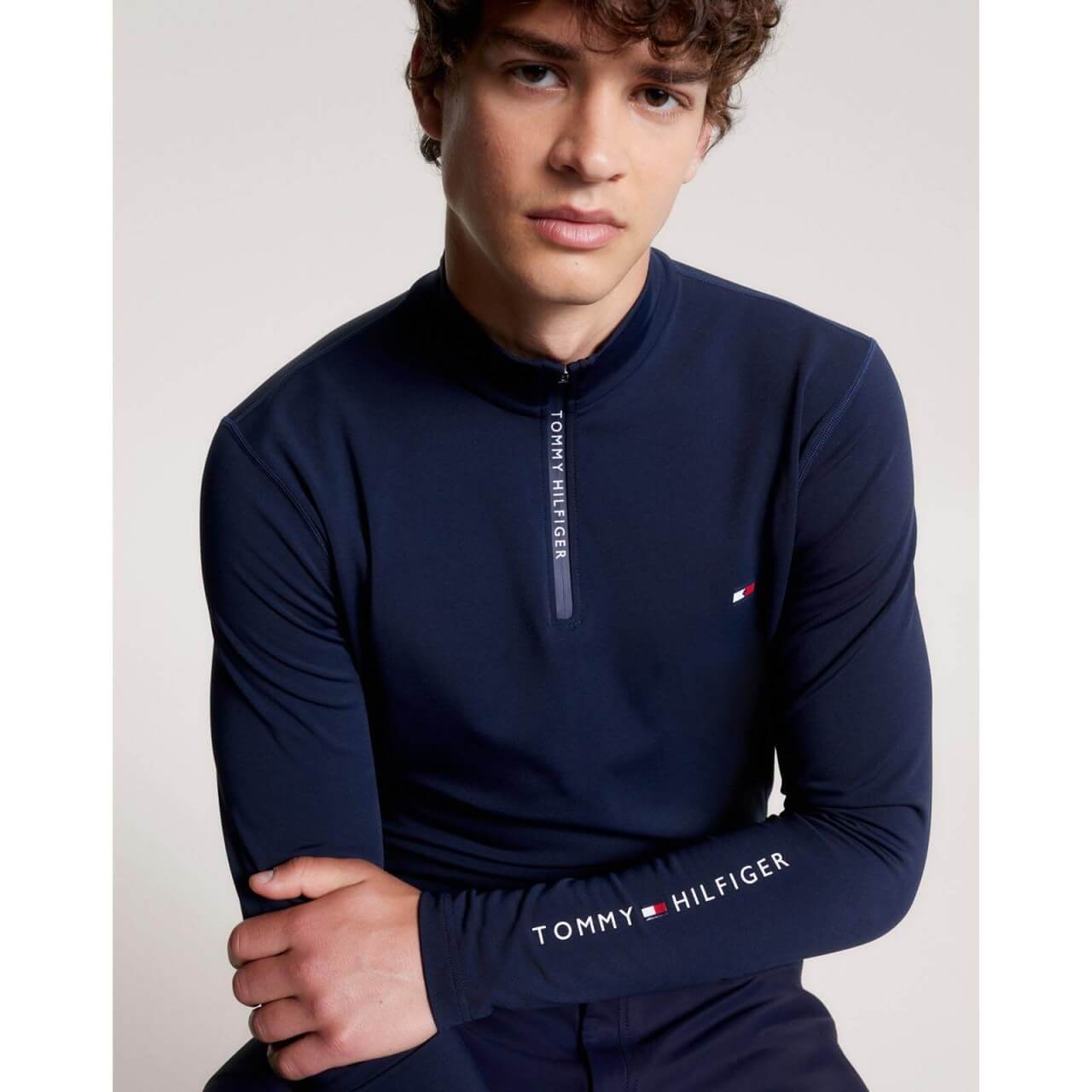 Tommy Hilfiger Equestrian Shirt Herren 1/4 Zip Thermo HW 2023 Langarmshirt Tommy Hilfiger Equestrian Shirt Herren 1/4 Zip Thermo HW 2023 Langarmshirt