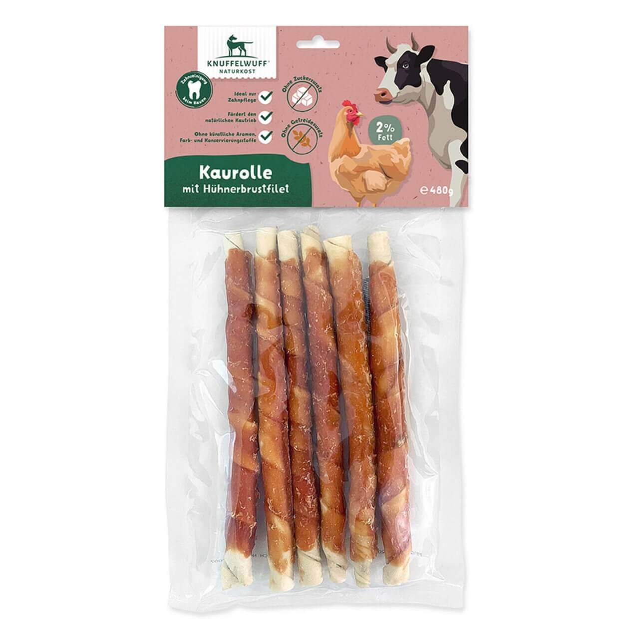 Knuffelwuff Hundesnack Kaurolle mit Hühnerbrustfilet 28 cm Knuffelwuff Hundesnack Kaurolle mit Hühnerbrustfilet 28 cm