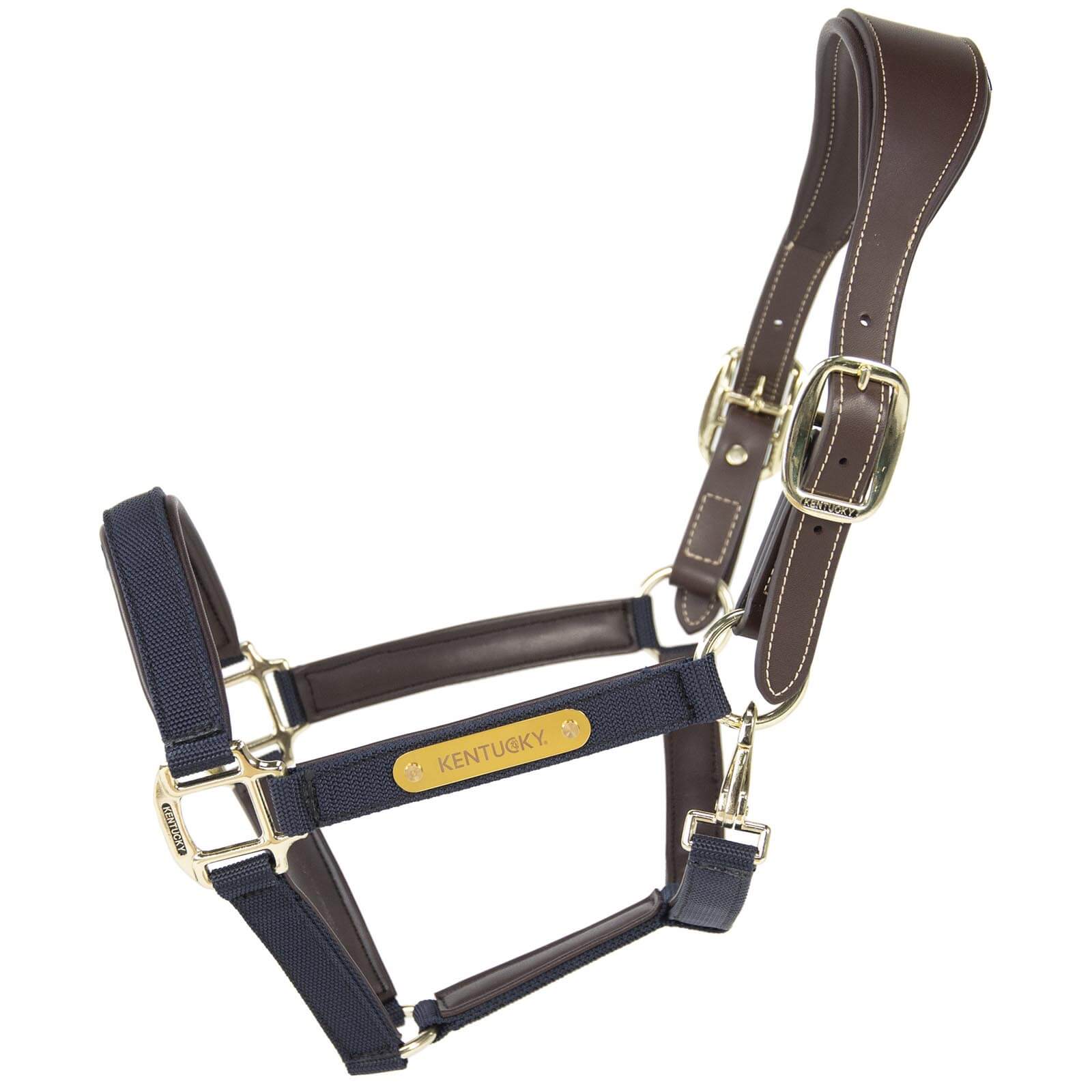 Kentucky Horsewear Halfter Nylon Anatomisch Stallhalfter Marine Full | kavalio - für mich und mein Pferd