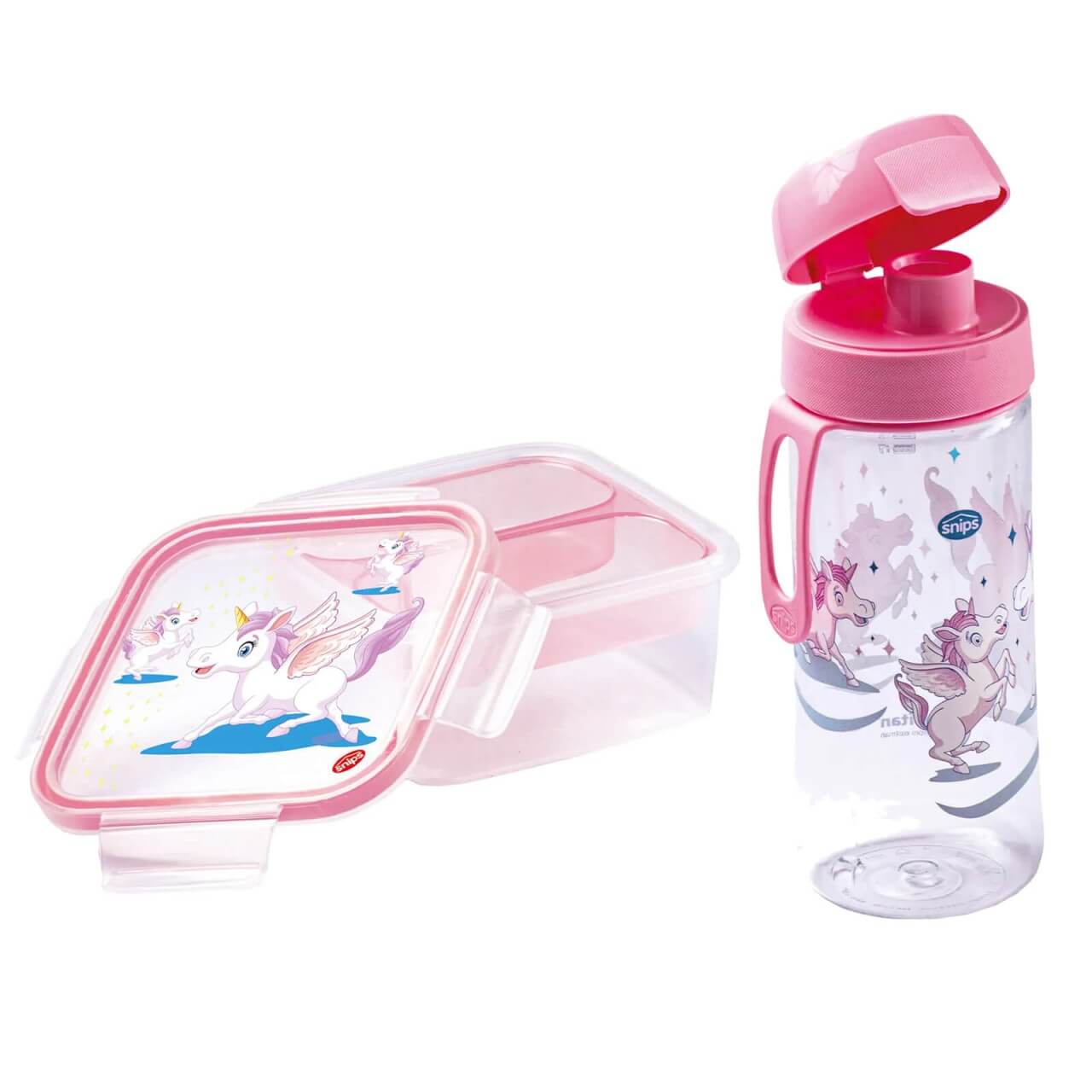 Waldhausen Pausen Set für Kinder - Brotdose & Trinkflasche im Einhorndesign Waldhausen Pausen Set für Kinder - Brotdose & Trinkflasche im Einhorndesign